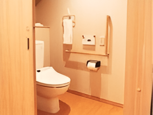 清潔なトイレの一角