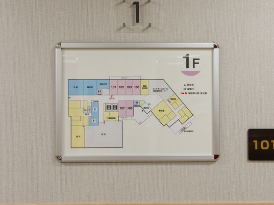 施設の1階平面図