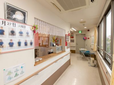 廊下にある案内掲示板