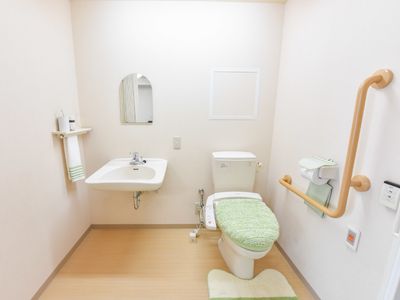 手すり付きトイレの内観