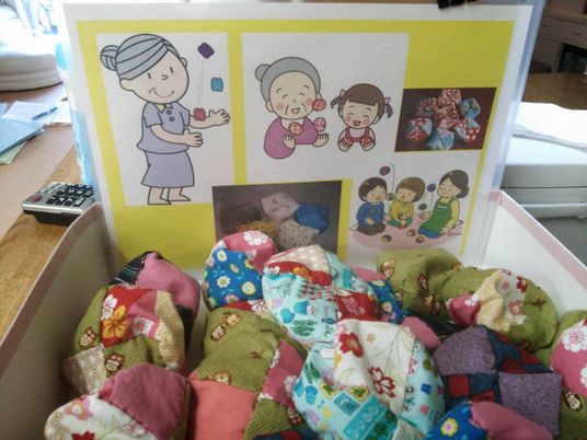 手芸活動の展示物