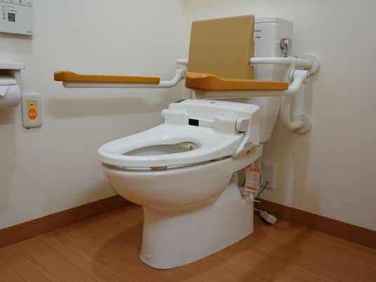 手すり付き洋式トイレ