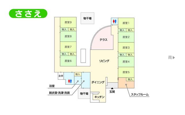 心地よい居室の配置図