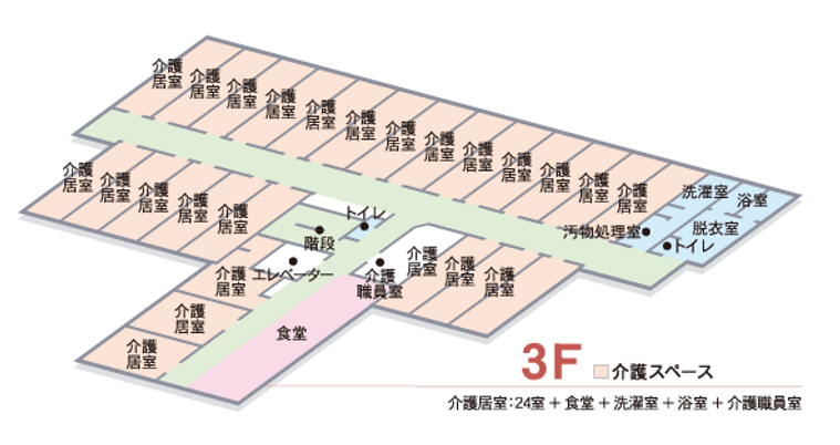 ゆったりした居室の様子