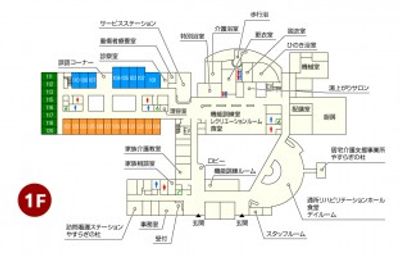 明るい居室の配置図