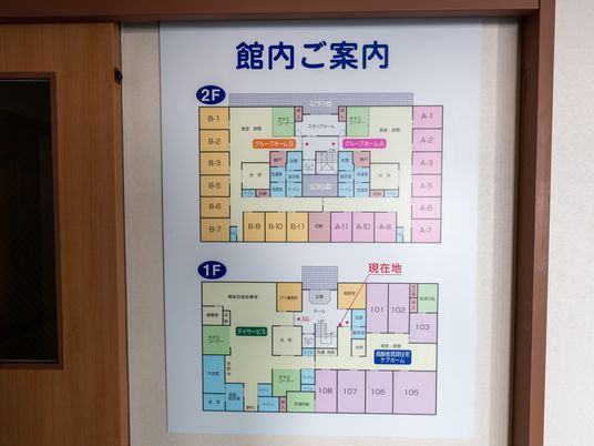 館内案内図の掲示物