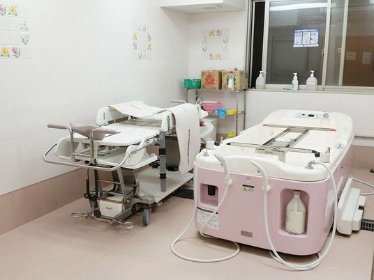 清潔な浴室設備