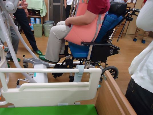 車椅子のトレーニング室