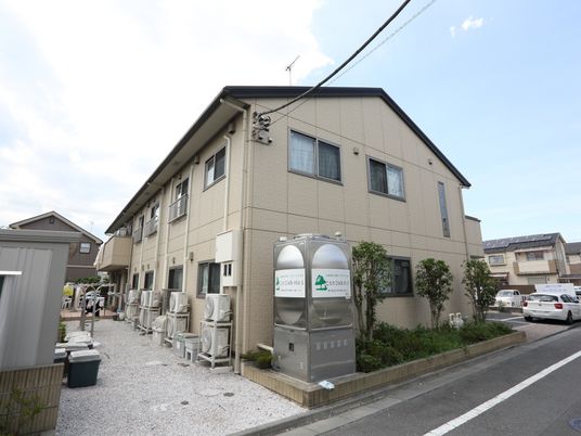 外観の建物と看板