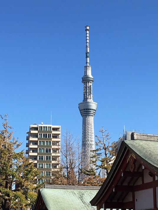 青空とタワーの風景