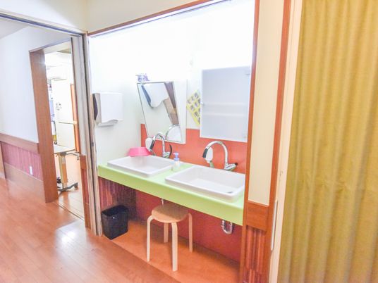 清潔な洗面台エリア