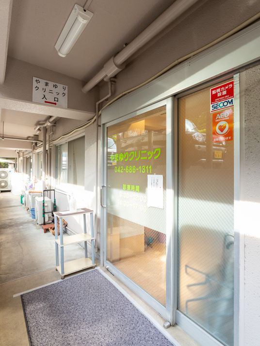 居室のガラスドア