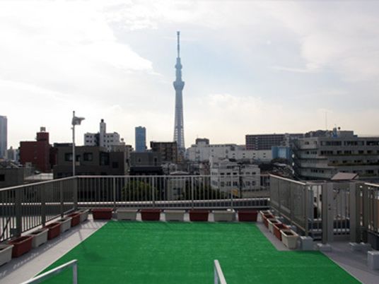 景色の見える屋上