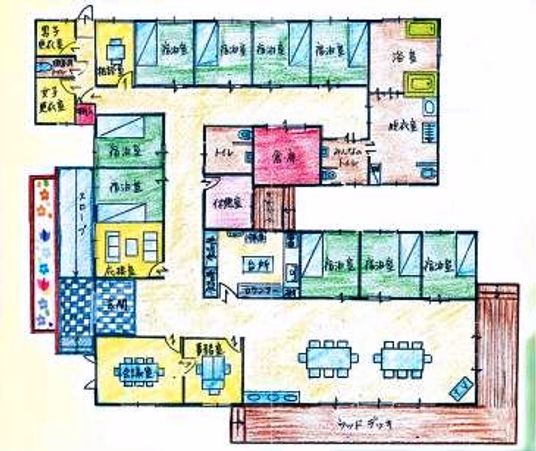 ゆったり過ごせる居室案内図