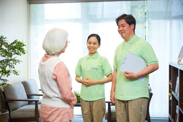 スタッフと利用者の会話