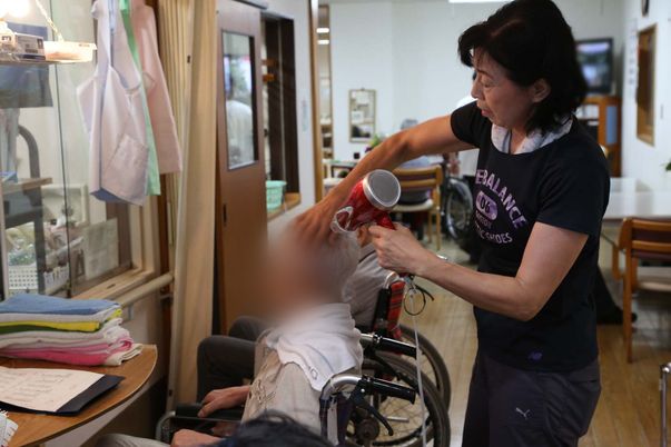 親切なケアの場面