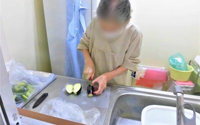 料理を準備する台所