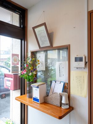 エントランスの情報コーナー