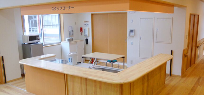 受付のあるカウンター