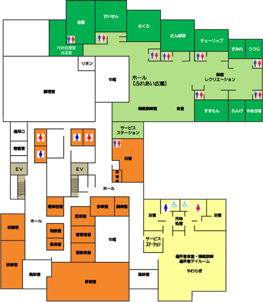 清潔なフロア案内図