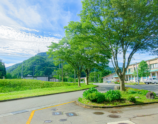 緑豊かな自然の外観