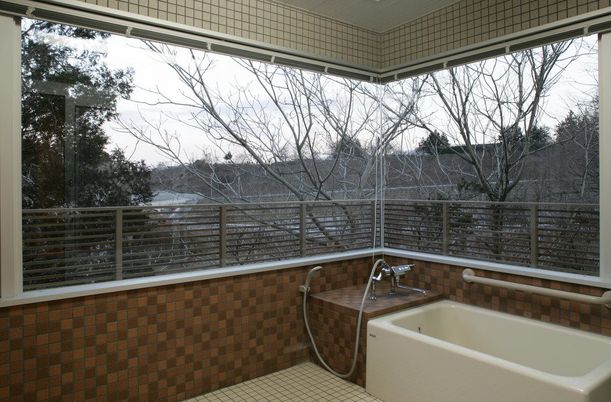 リラックスできる浴室