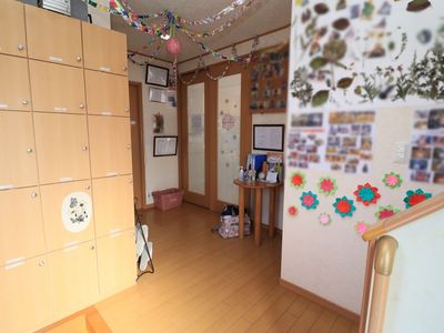 廊下のアクセント装飾