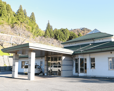 緑豊かな建物の外観