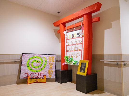 壁の掲示物