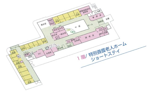 施設のフロア案内図
