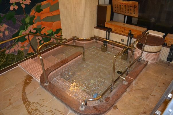 手すり付きの浴槽