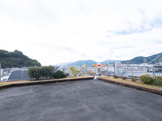 山と海が望める景観