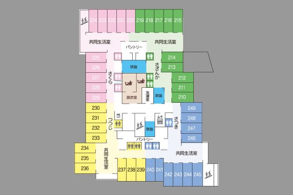 部屋配置の案内図